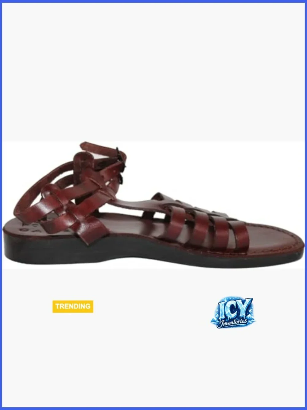 Handmade Leather Biblical Jesus Sandals Slides Jerusalem